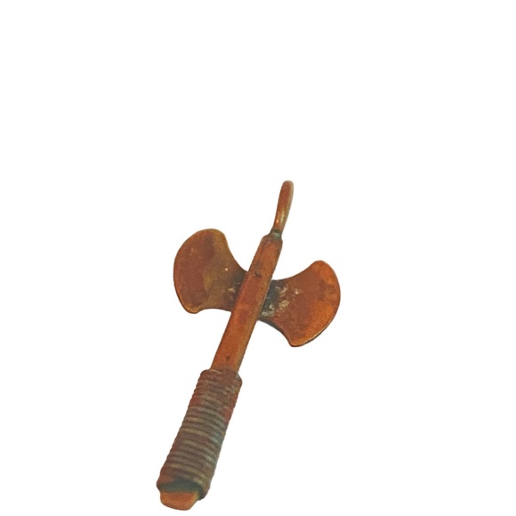 Vintage Native American  1" Copper Tomahawk Charm Pendant - Picture 3 of 4